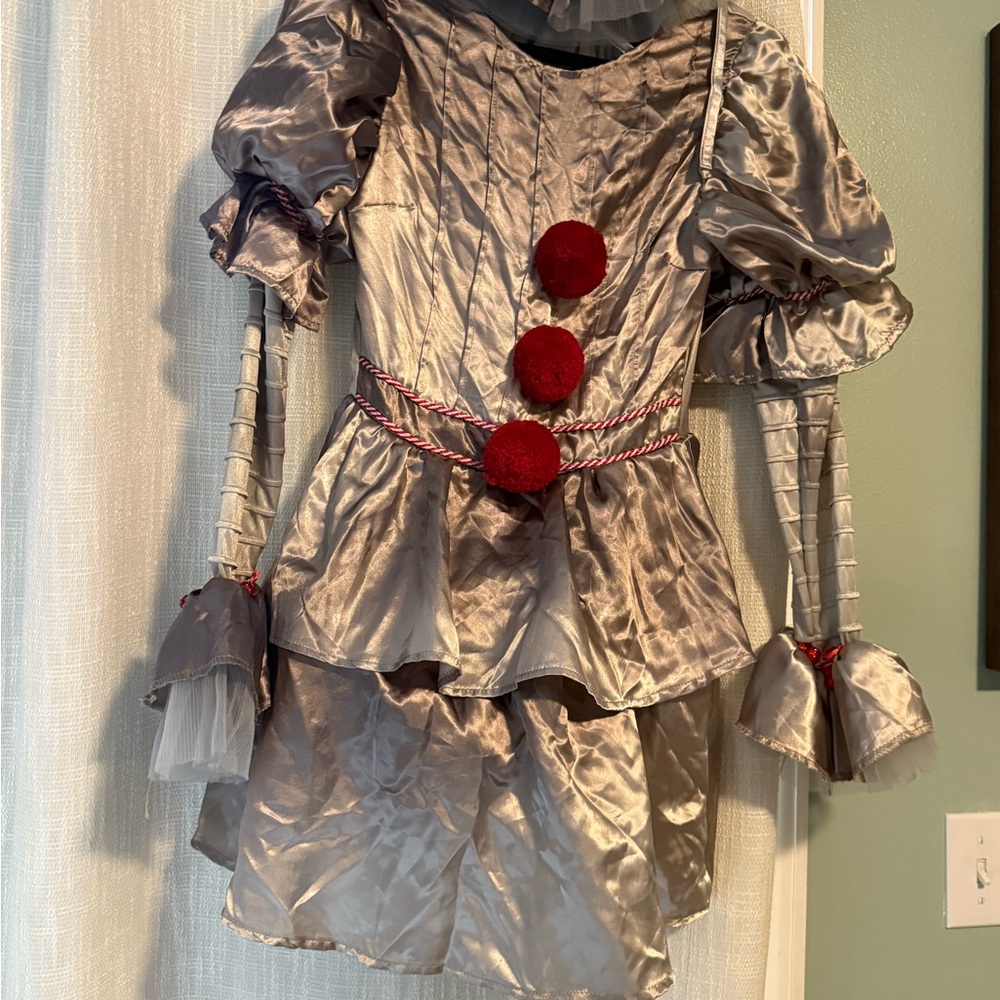 Kids Silver Clown Costume